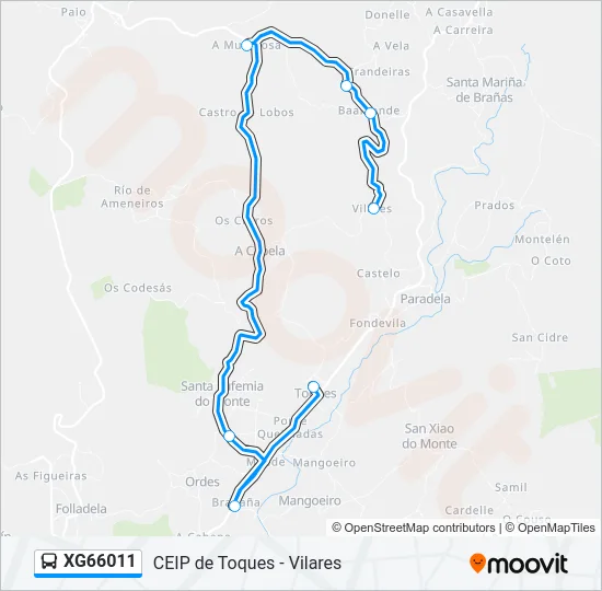 XG66011 Bus Line Map