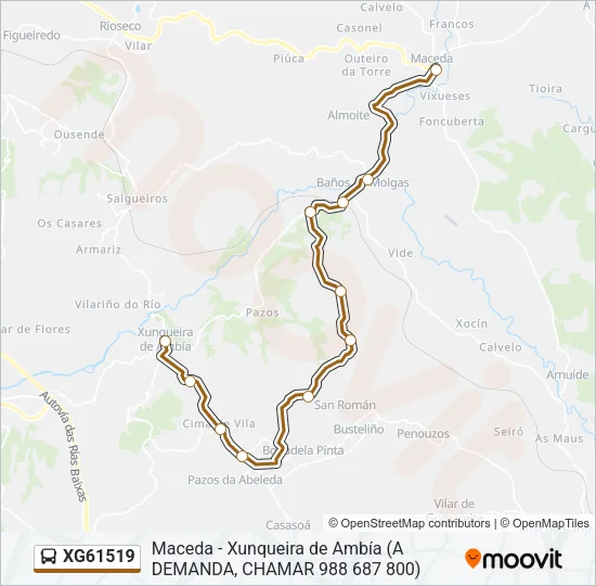 XG61519 Bus Line Map