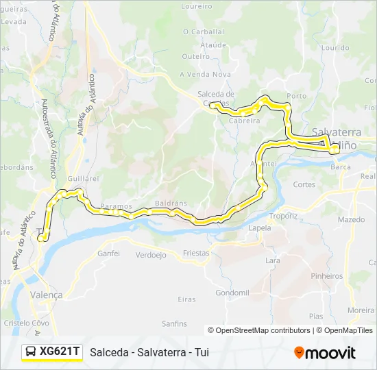 XG621T Bus Line Map