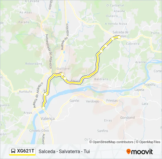 XG621T Bus Line Map