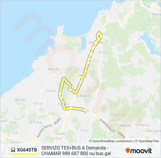XG640TB Bus Line Map