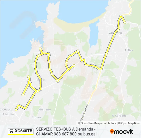 XG640TB Bus Line Map
