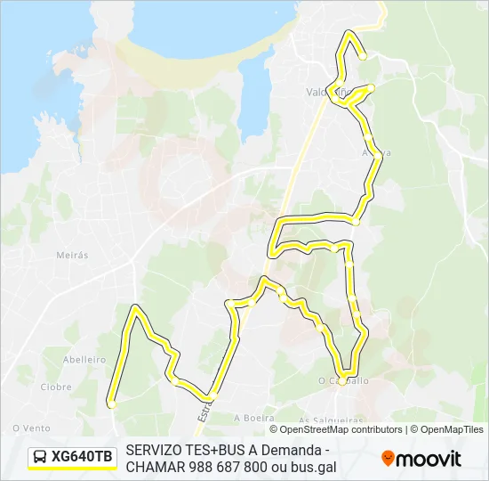 XG640TB Bus Line Map