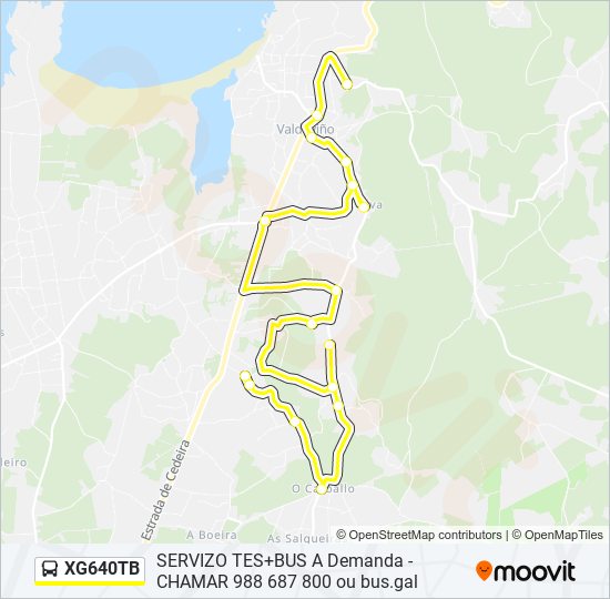 XG640TB bus Mapa de línia