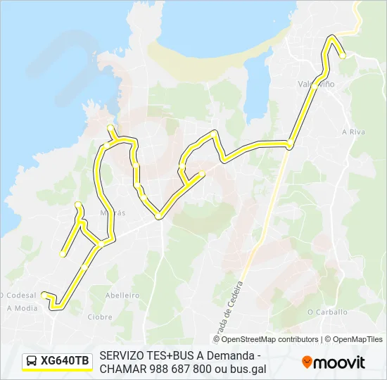 XG640TB Bus Line Map