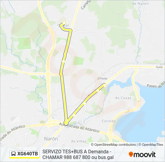 XG640TB Bus Line Map