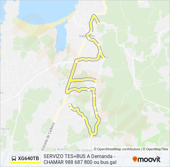 Mapa de XG640TB de autobús