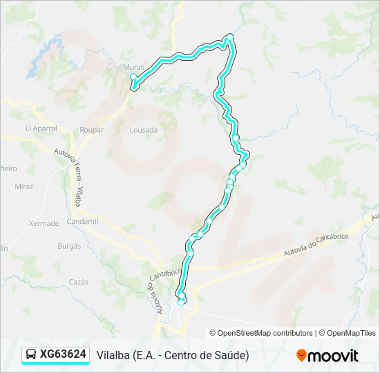 XG63624 Bus Line Map