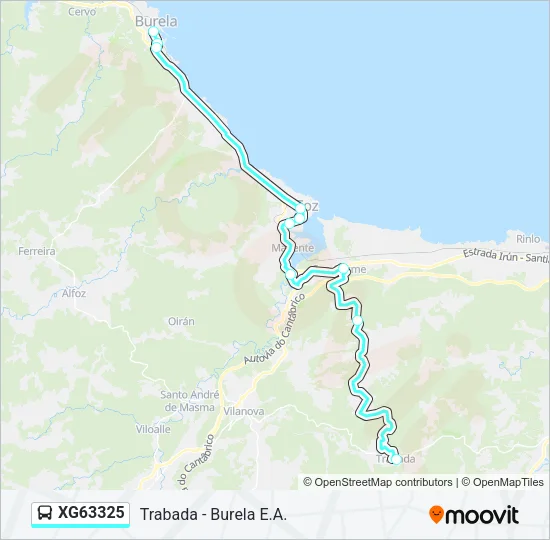 XG63325 Bus Line Map
