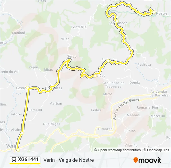 XG61441 Bus Line Map