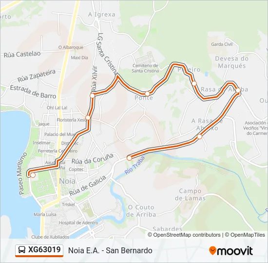 XG63019 Bus Line Map