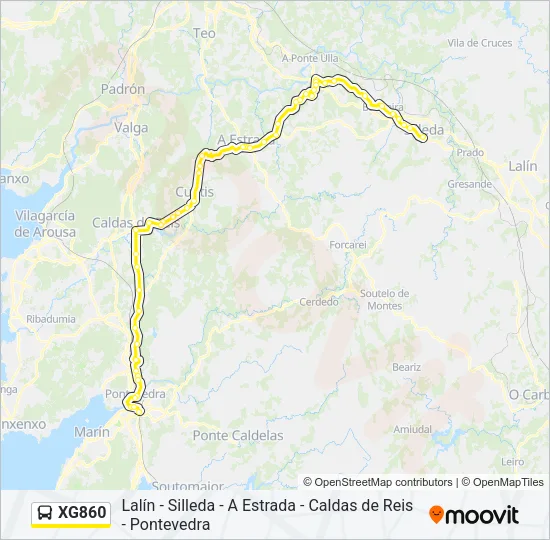 XG860 Bus Line Map