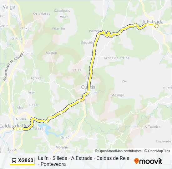 XG860 Bus Line Map