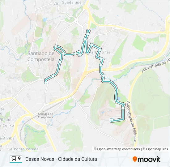 9 Bus Line Map
