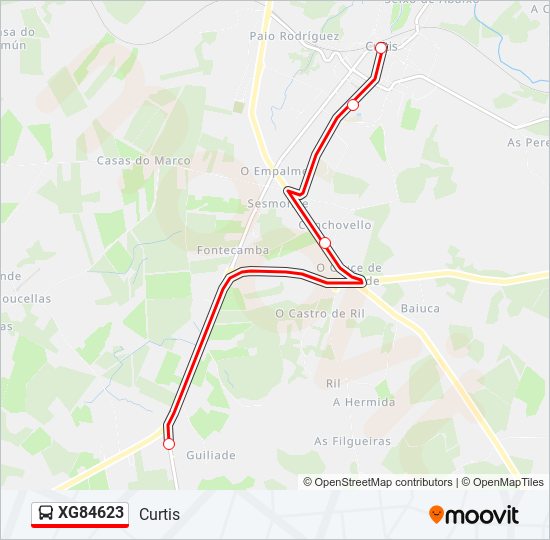 XG84623 bus Line Map