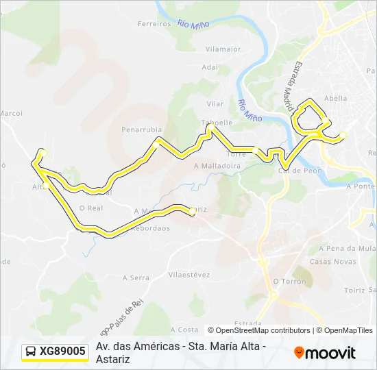 XG89005 Bus Line Map