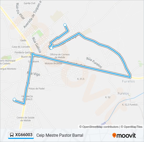 XG66003 bus Line Map