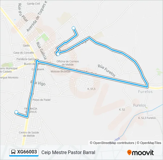 XG66003 Bus Line Map