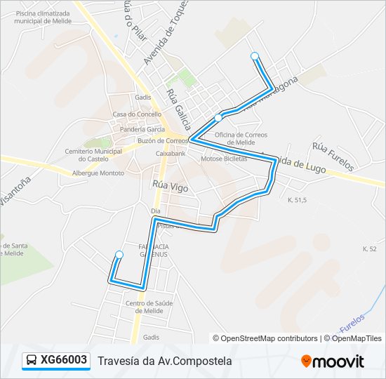 XG66003 bus Line Map