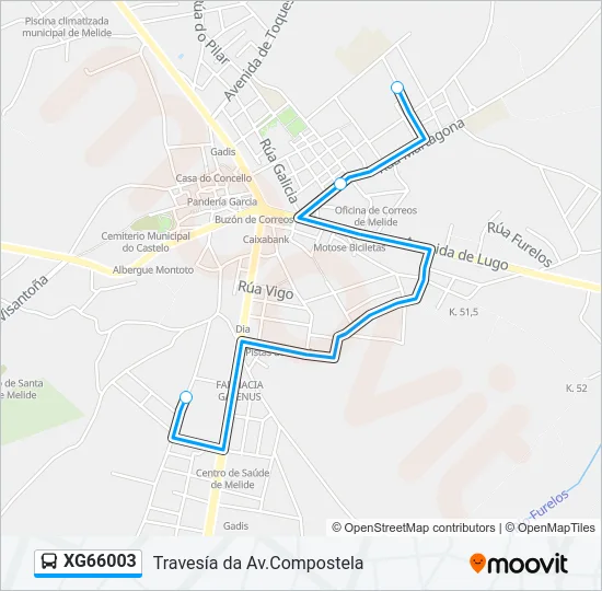 XG66003 Bus Line Map