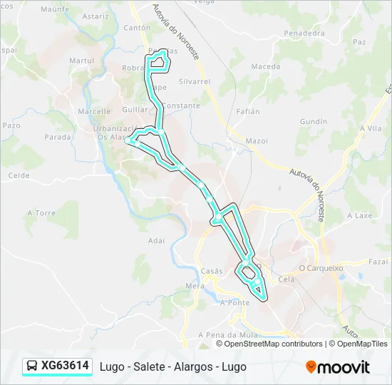 XG63614 Bus Line Map