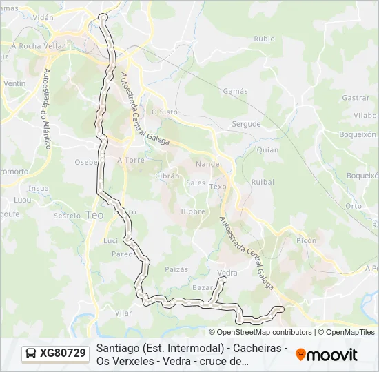XG80729 Bus Line Map