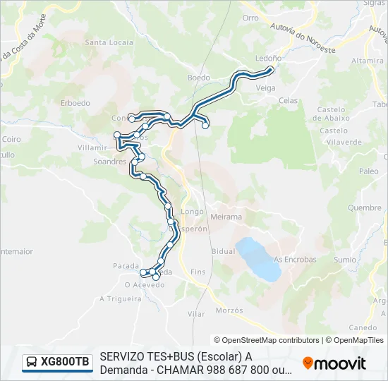XG800TB Bus Line Map