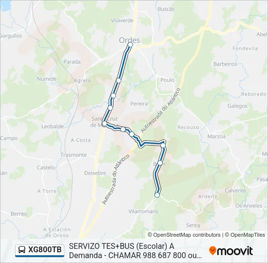 XG800TB Bus Line Map
