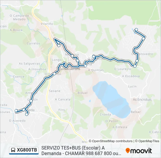 XG800TB Bus Line Map