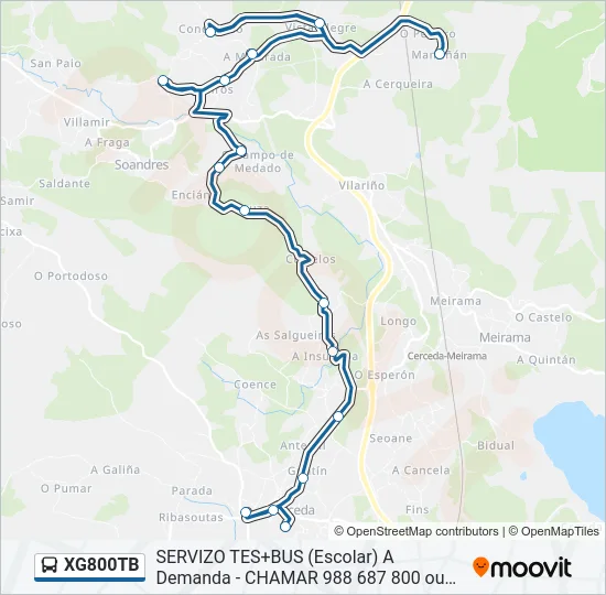 XG800TB Bus Line Map