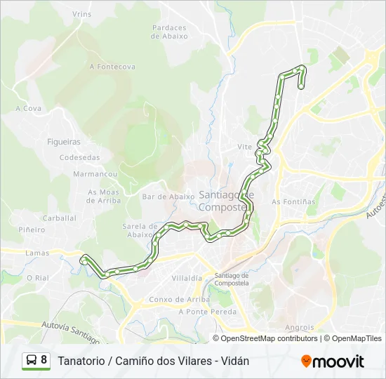 8 Bus Line Map