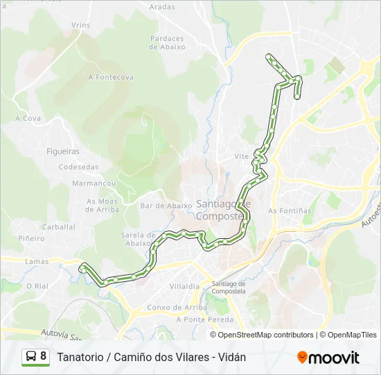8 Bus Line Map