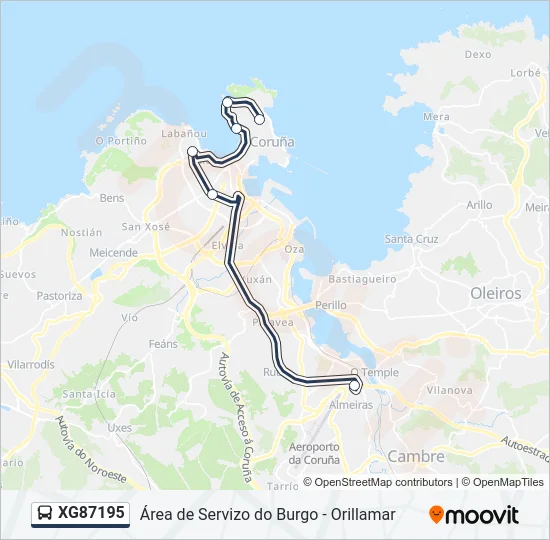 XG87195 Bus Line Map