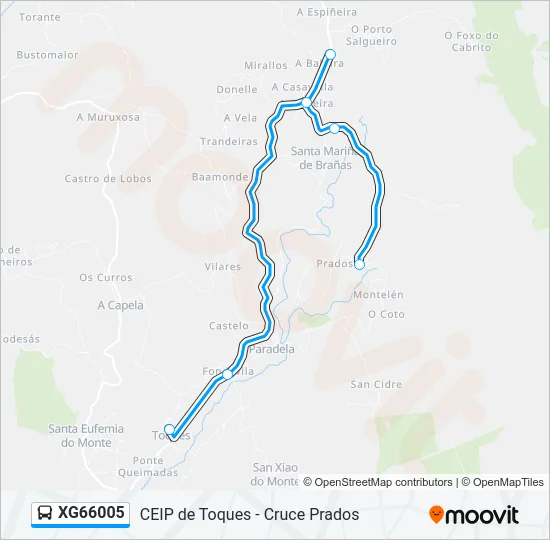 XG66005 Bus Line Map