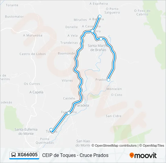 XG66005 Bus Line Map