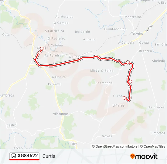 XG84622 Bus Line Map