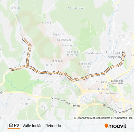 P8 Bus Line Map
