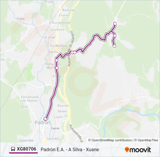 XG80706 Bus Line Map