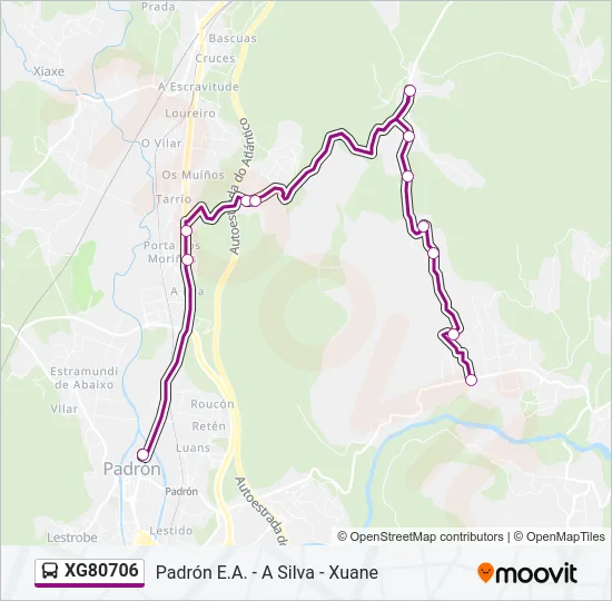 XG80706 Bus Line Map