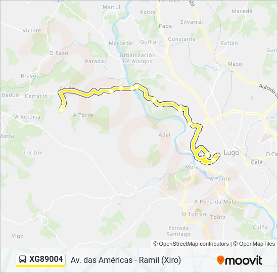 XG89004 Bus Line Map