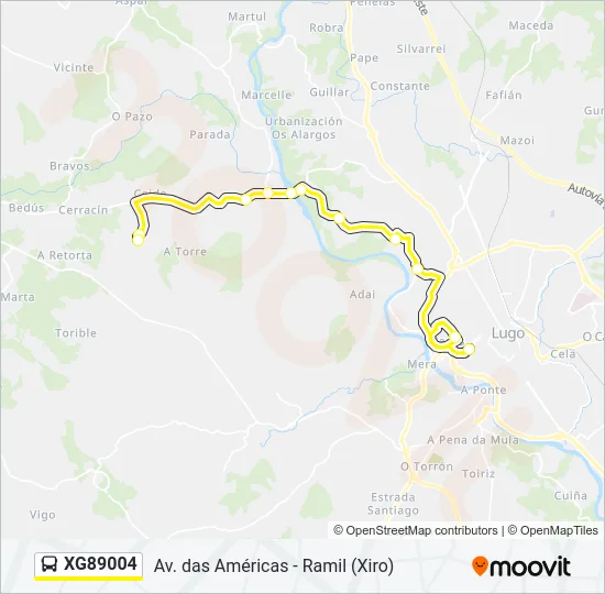 XG89004 Bus Line Map
