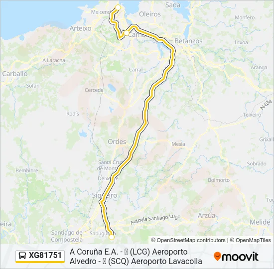 XG81751 Bus Line Map