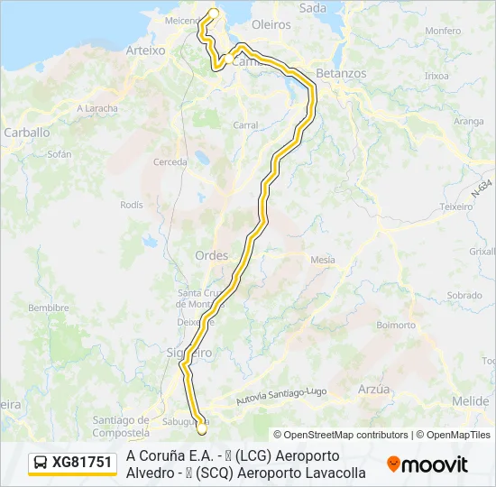XG81751 Bus Line Map
