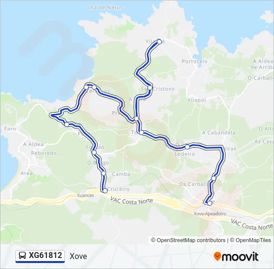 XG61812 Bus Line Map