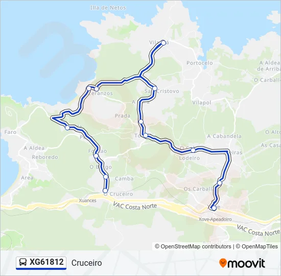 XG61812 Bus Line Map