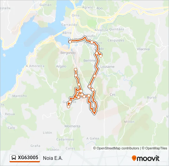 XG63005 Bus Line Map