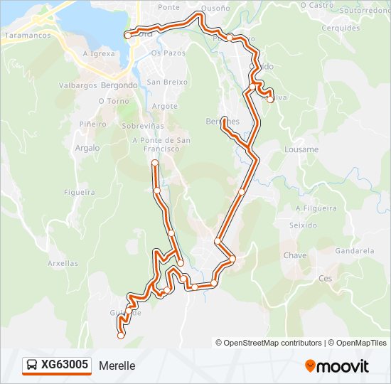 XG63005 bus Line Map