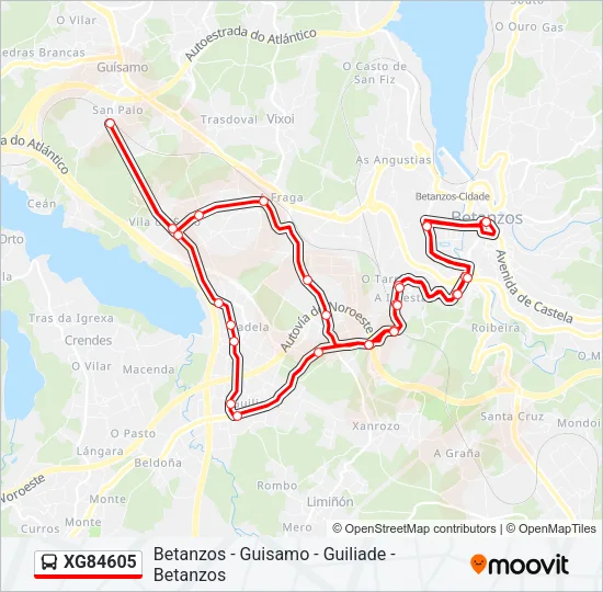 XG84605 Bus Line Map