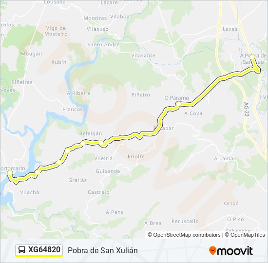 XG64820 bus Mapa de línia