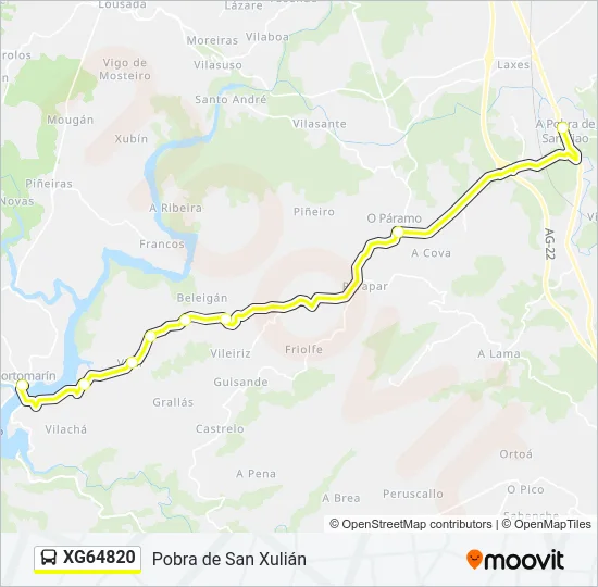 XG64820 Bus Line Map